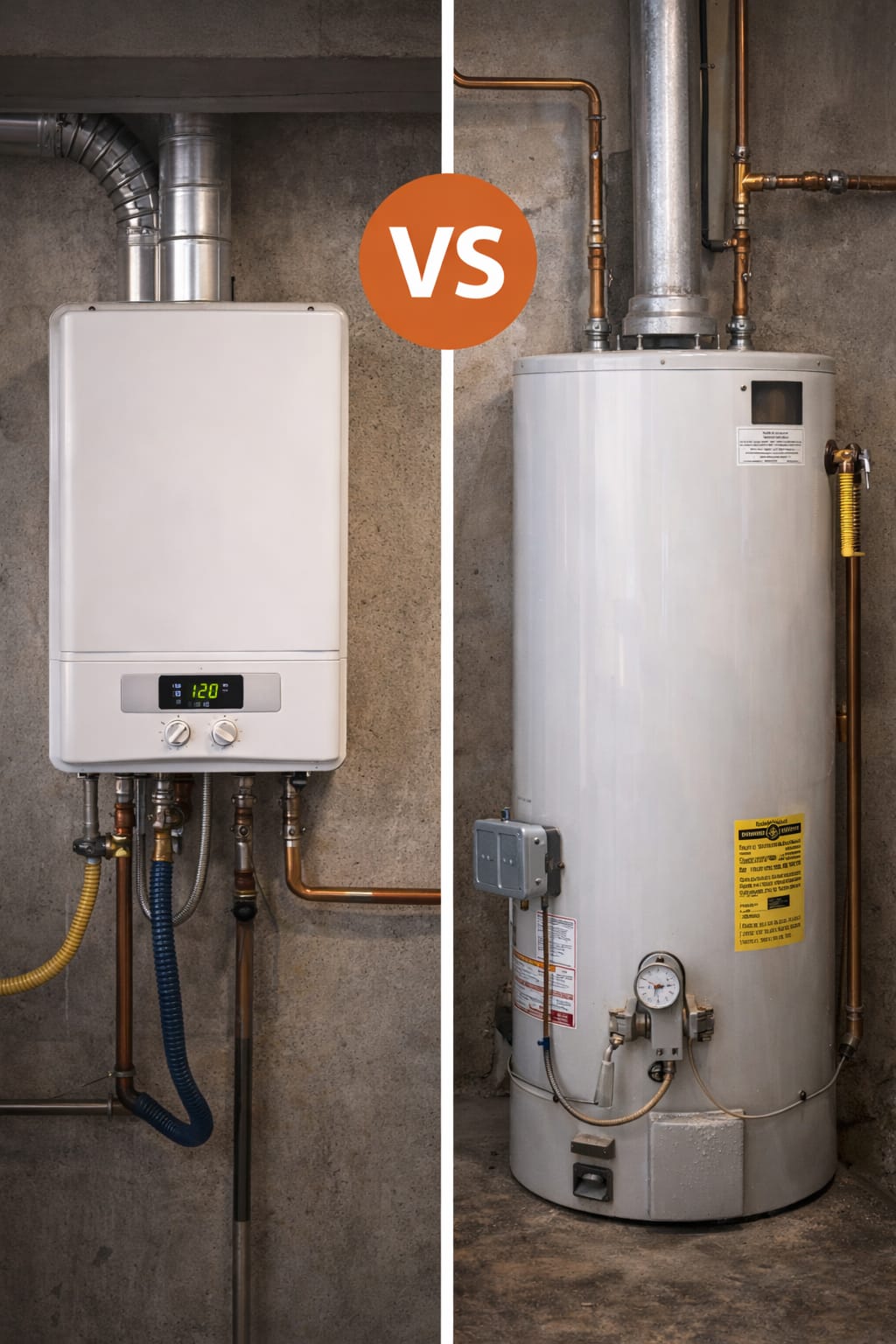 Tankless vs. Traditional Water Heaters: Complete Comparison